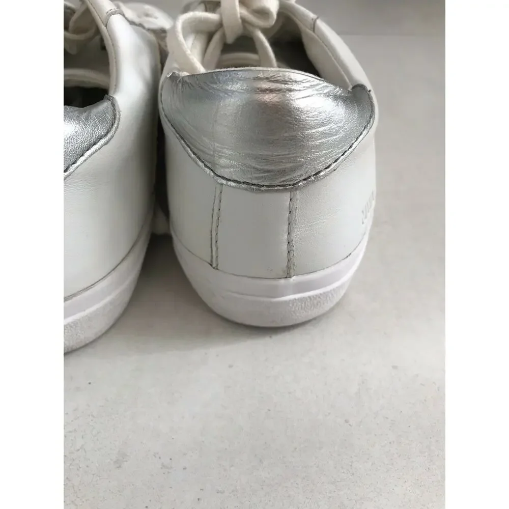 Madewell Print Leather Lace Up White Sneakers Unisex
